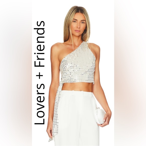 REVOLVE Lovers and Friends Cassie Top in Disco White Only on PREORDER ON REVOLVE